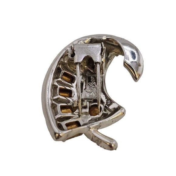 Vintage Signed Rhinestone Coro Fur Clip (A3559) - Picture 7 of 8